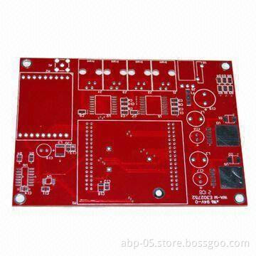 2 Layers 1.6mm FR4 PCB with HASL Surface Finish and Red Solder Mask